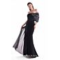 MNM Couture G2111 Strapless Black Side Slit Fitted Dress