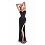 MNM Couture G2115 Fitted Floral Applique Sweetheart Neck Dress