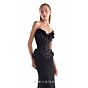 MNM Couture G2115 Fitted Floral Applique Sweetheart Neck Dress
