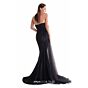 MNM Couture G2116 Strapless Mermaid Organza Side Drape Dress