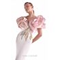 MNM Couture G2120 Ruffle Neck Mermaid Off-White Dress