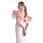 MNM Couture G2120 Ruffle Neck Mermaid Off-White Dress