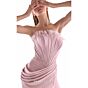 MNM Couture G2126 Side Drape Pink High Slit Dress