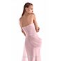 MNM Couture G2126 Side Drape Pink High Slit Dress