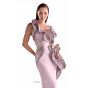 MNM Couture G2128 One-Shoulder Side Slit Old Rose Dress