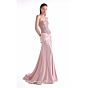 MNM Couture G2129 Front Slit Strapless Dusty Rose Dress
