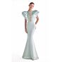 MNM Couture G2138 Pearl-Beaded Illusion Neck Mermaid Mint Dress