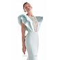 MNM Couture G2138 Pearl-Beaded Illusion Neck Mermaid Mint Dress