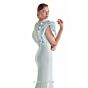 MNM Couture G2138 Pearl-Beaded Illusion Neck Mermaid Mint Dress