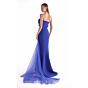 MNM Couture G2149 Side Streamer Corset Bodice Royal Blue Dress