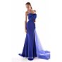 MNM Couture G2149 Side Streamer Corset Bodice Royal Blue Dress
