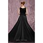 MNM Couture J03186 Taffeta Overskirt Beaded Column Dress