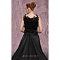 MNM Couture J03186 Taffeta Overskirt Beaded Column Dress