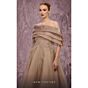 MNM Couture J03308 Organza Pleated Asymmetric Neck Dress