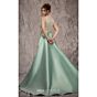 MNM Couture J03503 Sleeveless Bateau Neck Taffeta Overskirt Dress