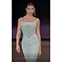 MNM Couture J03553 Corset Bodice Pearl-Beaded Column Dress