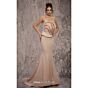 MNM Couture J03571 Peplum Waist Strapless Mermaid Dress