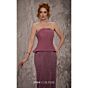 MNM Couture J03595 Curved Neck Beaded Column Skirt Dress