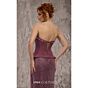 MNM Couture J03595 Curved Neck Beaded Column Skirt Dress