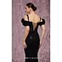 MNM Couture J03603 Cold-Shoulder Peplum Fitted Dress