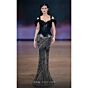 MNM Couture J03603 Cold-Shoulder Peplum Fitted Dress