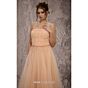 MNM Couture J03604 Strapless Organza Weaved Bodice Dress
