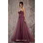 MNM Couture J03608 Sweetheart Neck A-Line Peplum Dress