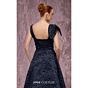 MNM Couture Q1150 Plunging Neck Brocade Sleeveless Dress