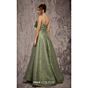 MNM Couture Q3355 Brocade Strapless Asymmetric Neck Dress