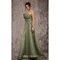 MNM Couture Q3355 Brocade Strapless Asymmetric Neck Dress