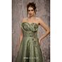 MNM Couture Q3355 Brocade Strapless Asymmetric Neck Dress