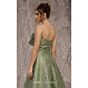 MNM Couture Q3355 Brocade Strapless Asymmetric Neck Dress