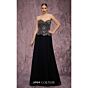 MNM Couture Q7778 Pleated A-Line Scalloped Peplum Dress