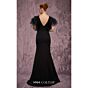 MNM Couture Q8022 Ruched Bodice Ruffle Sleeve Mermaid Dress