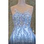 MNM Couture V6466 Illusion Neck Overskirt Slim Dress