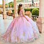 Princesa by Ariana Vara PR30152 Basque Waist Ombre Quinceanera Dress