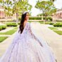 Princesa by Ariana Vara PR30158 Cape Sleeve Corset Quince Gown