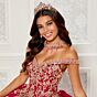 Princesa PR30112 Bow Back Embroidered Quinceanera Dress