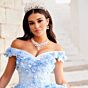 Princesa PR30113 Layered Skirt 3D Flowers Quinceanera Dress