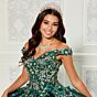 Princesa PR30114 Detachable Sleeve Scallop Train Quinceanera Dress