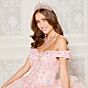 Princesa PR30116 Ruffle Back Detachable Sleeve Quinceanera Gown