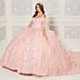 Princesa PR30116 Ruffle Back Detachable Sleeve Quinceanera Gown