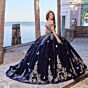 Princesa PR30136 Off The Shoulder Velvet Quinceanera Gown