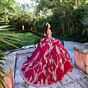 Princesa PR30138 Pleated Skirt Bow Back Quinceanera Gown