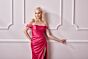 Aerie Couture 211 Slit Skirt Off The Shoulder Dress