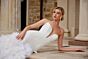 Jovani JB45121 Plunging Neck Trumpet Floral Skirt Bridal Gown