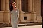 La Femme 32463 Scoop Neck Lace Sheer Sleeve Dress