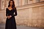 La Femme 32722 Ruched Bodice Off The Shoulder A-Line Dress