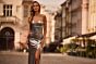 La Femme 32806 Illusion Back Strapless Sweetheart Metallic Dress