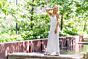 Lara 29892 Plunging Neckline Beaded Fringe Dress